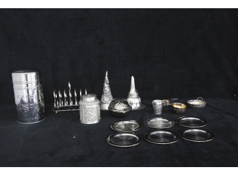Mixed Group Of Silverplated Dishes And Accessories