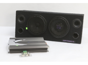 2 Car Amplifiers With Speaker Box