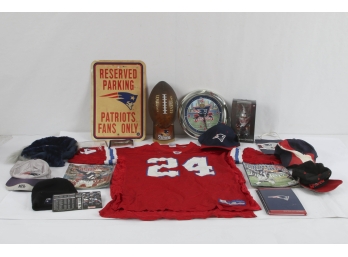 Box Lot Of New England Patriots Collectibles #2