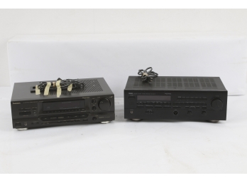 Group Of 2 AM/FM Receivers From  Technics And Yamaha