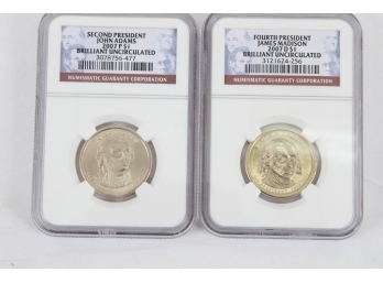 Group Of 2 NGC Graded Brilliant UnCirculated  Dollar Coins