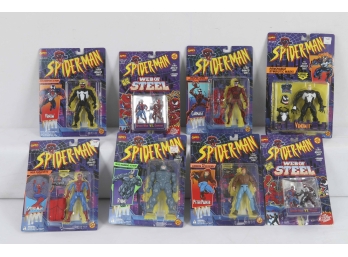 Group Of 8 Toy Biz Marvel  Spider-Man Action Figures  New In Package