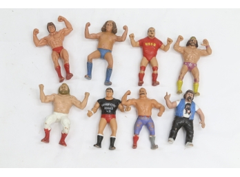 Group Of 8 Titan Sports WWF Action Figures  From 1980s