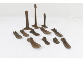 Vintage Cast Iron Cobbler Shoe Lasts And Stands