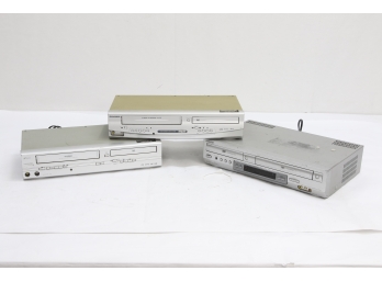 Group Of 3 VHS / DVD Combination Players