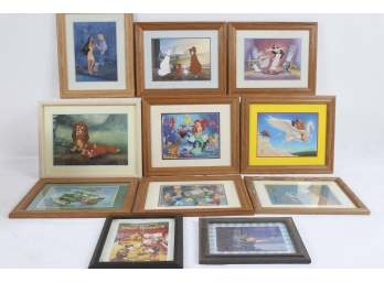 Group Of 11 Assorted Disney Framed  Prints