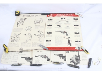 Colt's Patent  Firearms Revolver Safety Posters And Instruction Sheets.