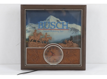 Busch Beer Advertising Clock