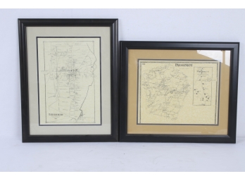 Prospect And Litchfield Framed Maps.