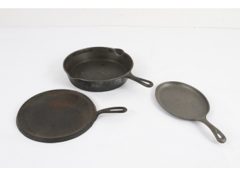 Group Of 3 Cast Iron Pans