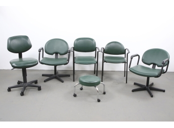 Group Containing 6 Chairs And Stools