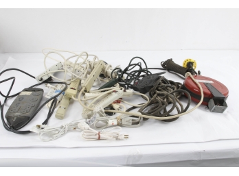 Group Of Power Cords And Plug Strips