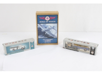 Corgi And Wings Of Texaco Die Cast Airplane And Trucks
