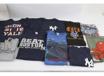 Group Of 9 Assorted Sports T- Shirts