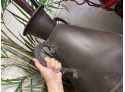 Giant, XL Vase Metal  With Decorative Fronds