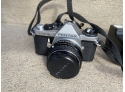 Vintage Pentax ME Super Camera Flash And Lens