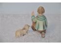 (#96) Vintage Goebel Hummel Nativity Kneeling Shepherd With Lamb #214G