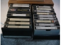 VHS Tape File Box With Tapes Plus 11 Cassettes, Mostly Christmas  (275)