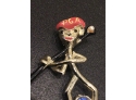 Vintage Figural PGA Golfer Pin Brooch