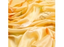 BRAND NEW WITH TAGS PRIVATE LABEL LEMON YELLOW GLOSS SATIN FLORAL SILK SCARF
