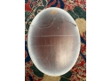 PAINTED OVAL BEVELED MIRROR