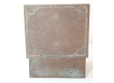 1920'S SILVER CREST Decorated Bronze CIGARETTE Ashtray BOX Smith Metal Arts