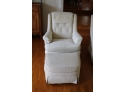 Pair Of Swivel Club Chairs And 1 Ottoman By Disque Furniture Corporation