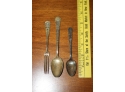 LOT OF 3 STERLING COLLECTOR SPOONS/ FORK