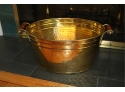 Vintage Wood Handled Brass Bucket Tub