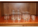 Set Of 12 Vintage Etched Barware Drinking Glasses
