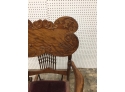 Antique Victorian Gliding Chair With Velvet Cushion