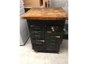 Industrial Metal Drawers With Wooden Top