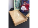 Silk And Flame Barbie, Small Wooden Display Case, Doll