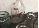 Vintage Milk Bottles- United Dairy Farmers, Store Bottle 5c, Muncie Pure Milk,