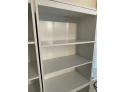 Three White Bookcases With Adjustable Shelves - 71' Tall