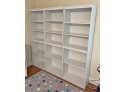 Three White Bookcases With Adjustable Shelves - 71' Tall
