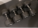 2 Pairs Of Fitness Gear Rubber Dumbbells - 30 & 40 Lbs
