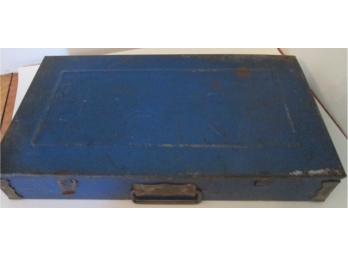 Vintage A. C. GILBERT Brand, Partial ERECTOR SET, With Original BLUE CARRY CASE