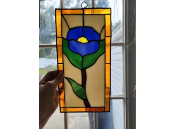 Stained Glass Window Hanging - 12.5 X 6.5