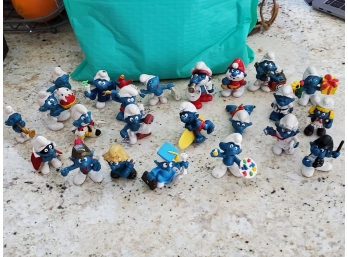 Large Collection Of Vintage Smurfs
