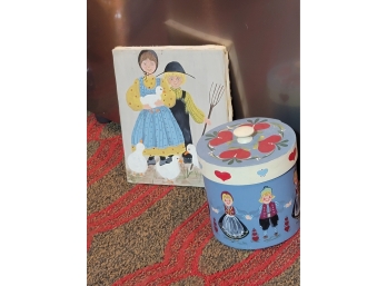 Folk Art Box And Picture