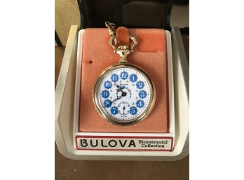 NIB Bulova Bicentennial Pocket Watch