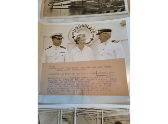 USS Solace WW2 Hospital Ship Memorabilia Incl. Captains Memos And Government Photos