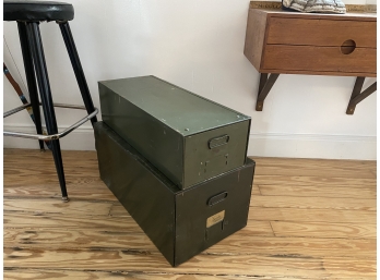 Two Vintage File Boxes
