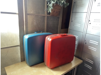 Two Groovy Vintage Samsonite Luggage