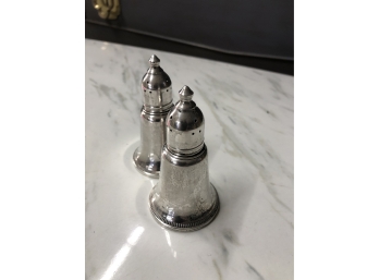 Sterling Weighted Salt And Pepper Shakers