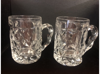 Tiffany & Co.  Crystal Cut Beer Mugs Set Of 2