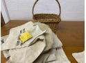 Lot Of 24 Vintage Bank Money Bags In A Basket