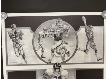 Vintage Black And White Broncos Advertising Poster