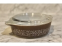 Vintage Pyrex Dish With Lid- Woodland Brown